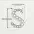 Diamond Gold Initial Necklace - S